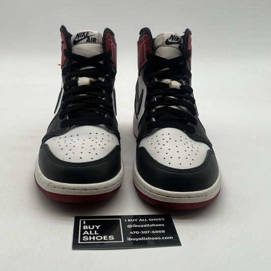 Size 7Y - Air Jordan 1 Retro High OG Black Toe 2016 (555088-125)