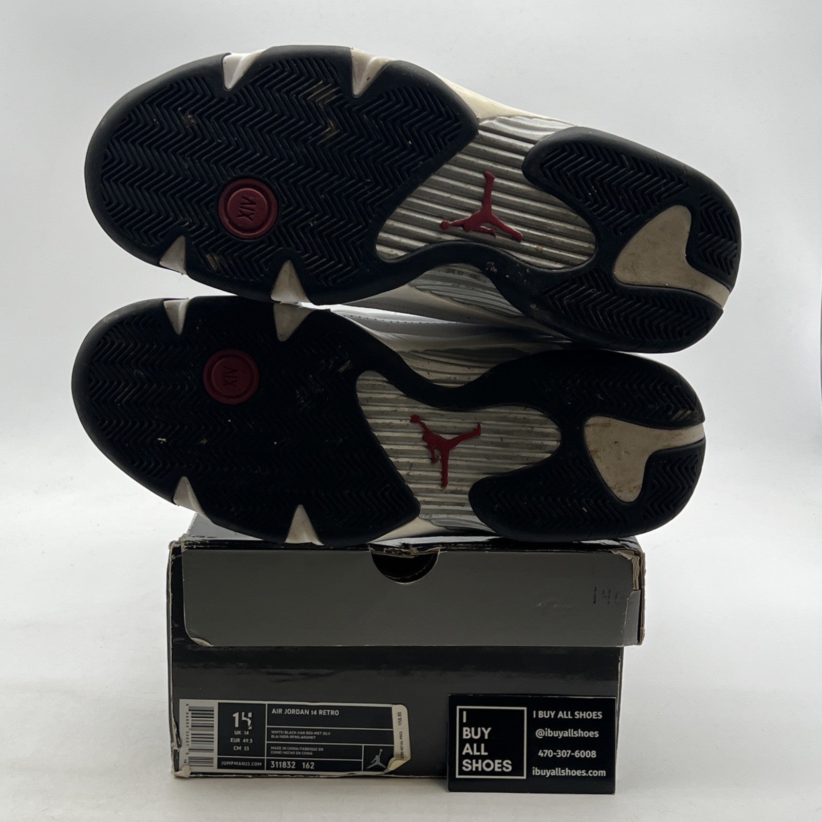 Size 14 - Air Jordan 14 Retro 2006 Black Toe (311832-162)