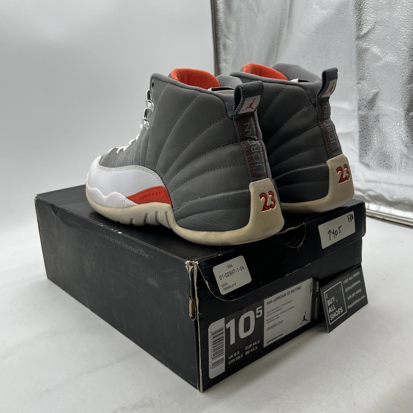 Size 10.5 - Air Jordan 12 Retro Cool Grey (130690-012)