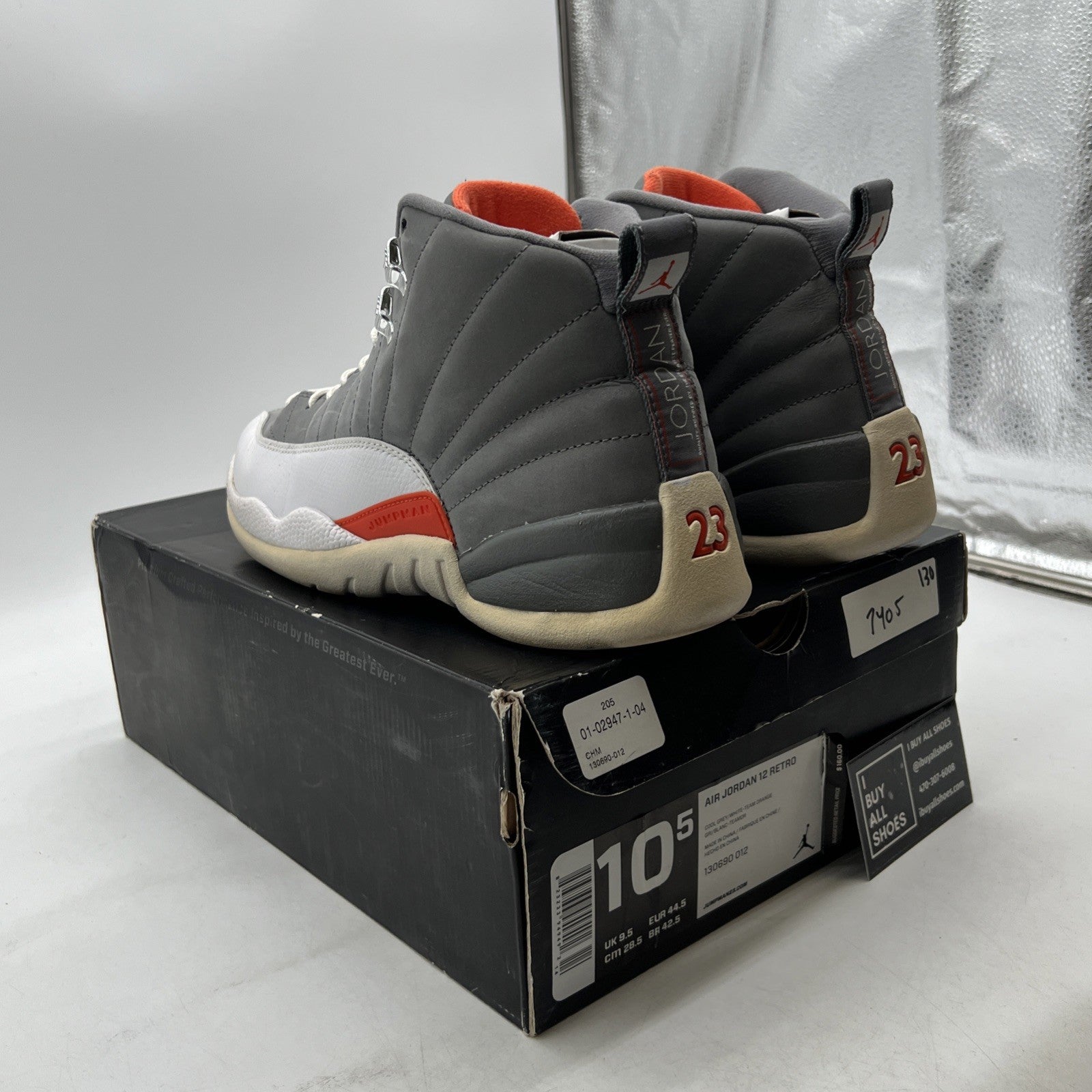 Size 10.5 - Air Jordan 12 Retro Cool Grey (130690-012)