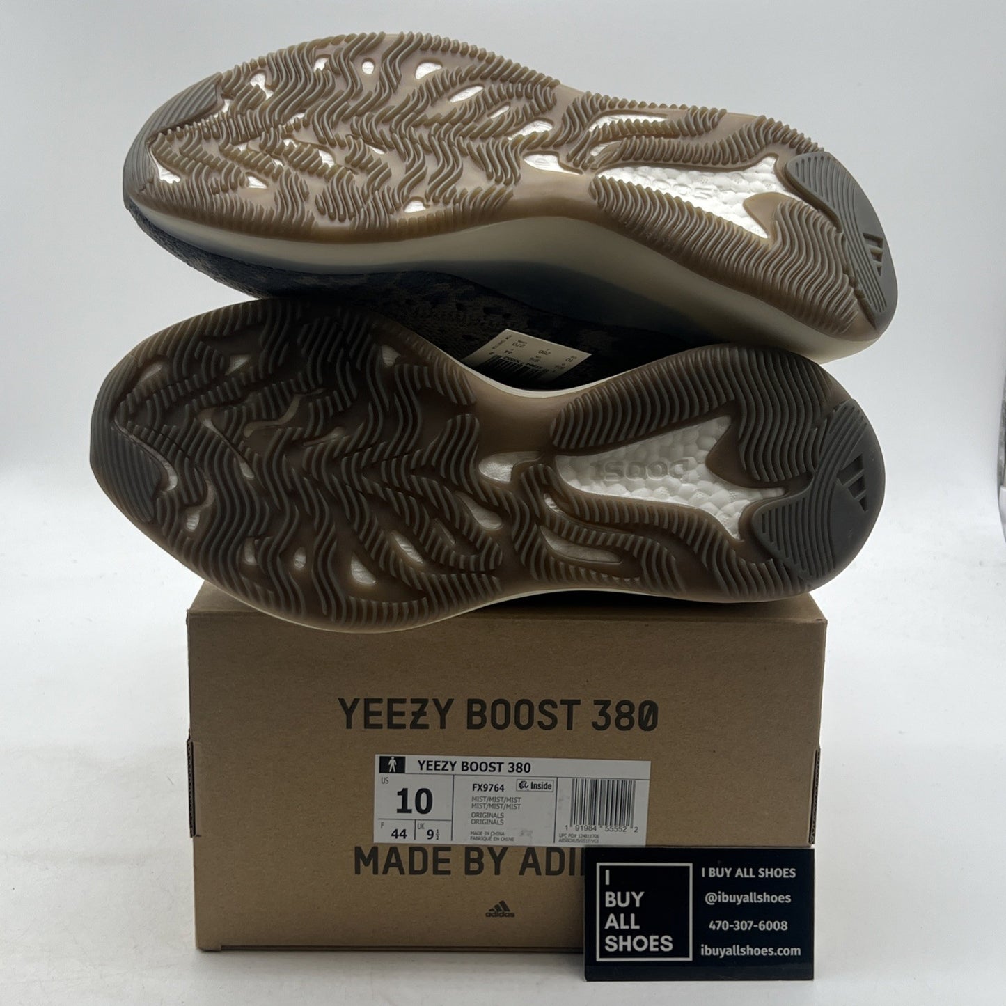Size 10 - adidas Yeezy Boost 380 Mist Non-Reflective (FX9764)