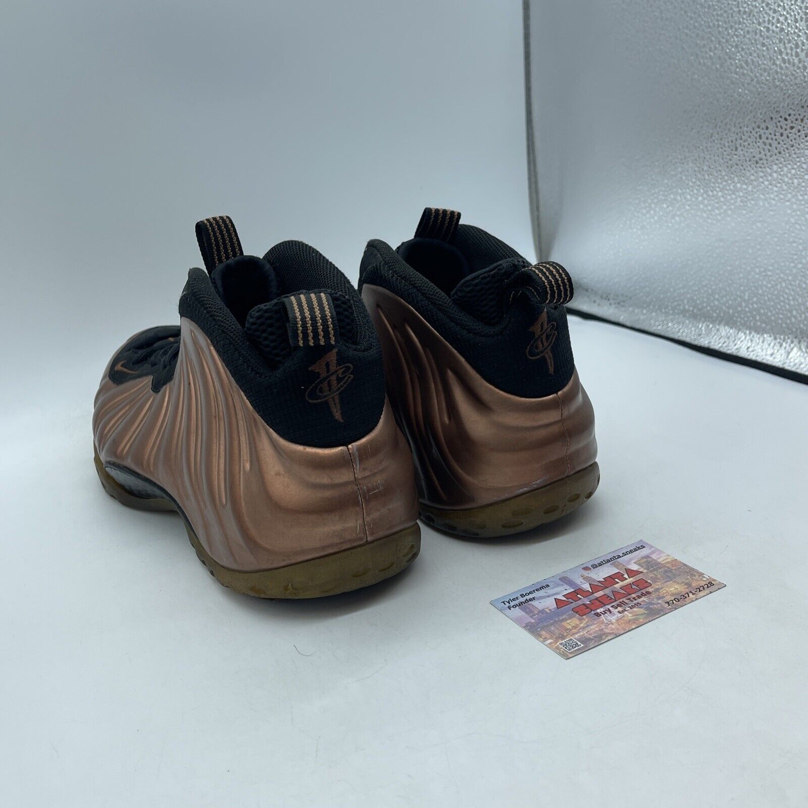 Size 11 - Nike Air Foamposite One Dirty Copper Leather Black Suede (314996-081)