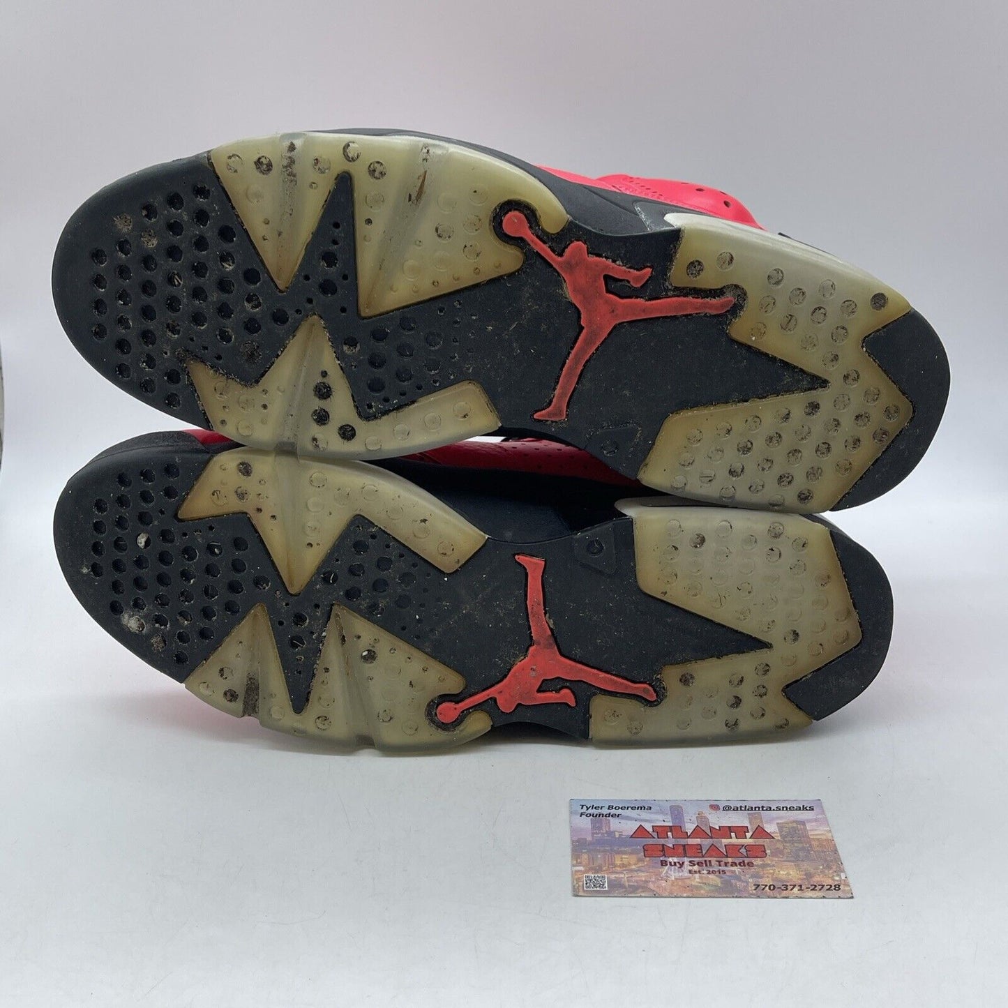 Size 12 - Air Jordan 6 Retro Infrared 23 Pink Black Leather (384664-623)