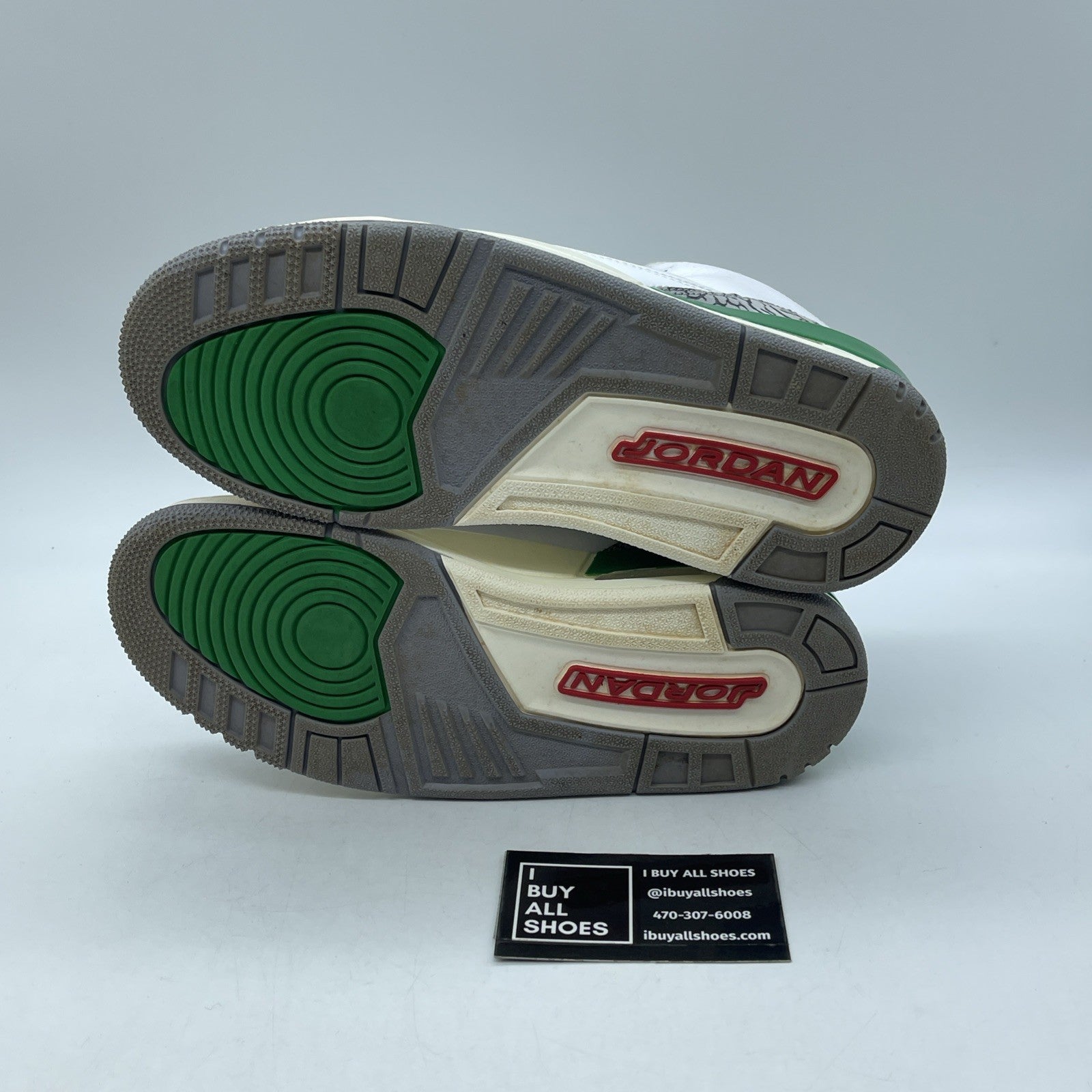 Size 8W - Nike Air Jordan 3 Retro Lucky Green Leather Grey (CK9246-136)