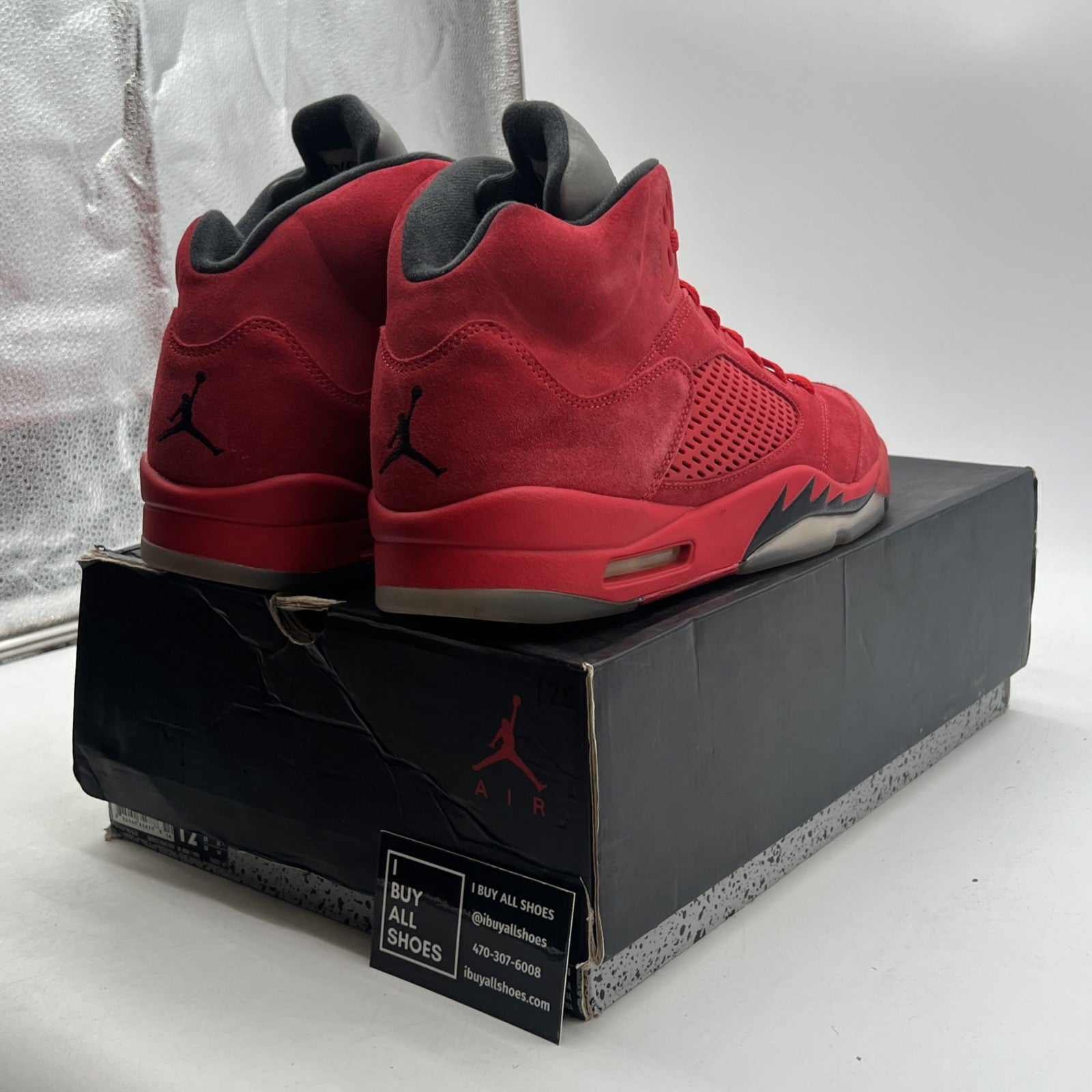 Size 12 - Air Jordan 5 Retro Red Suede (136027-602)