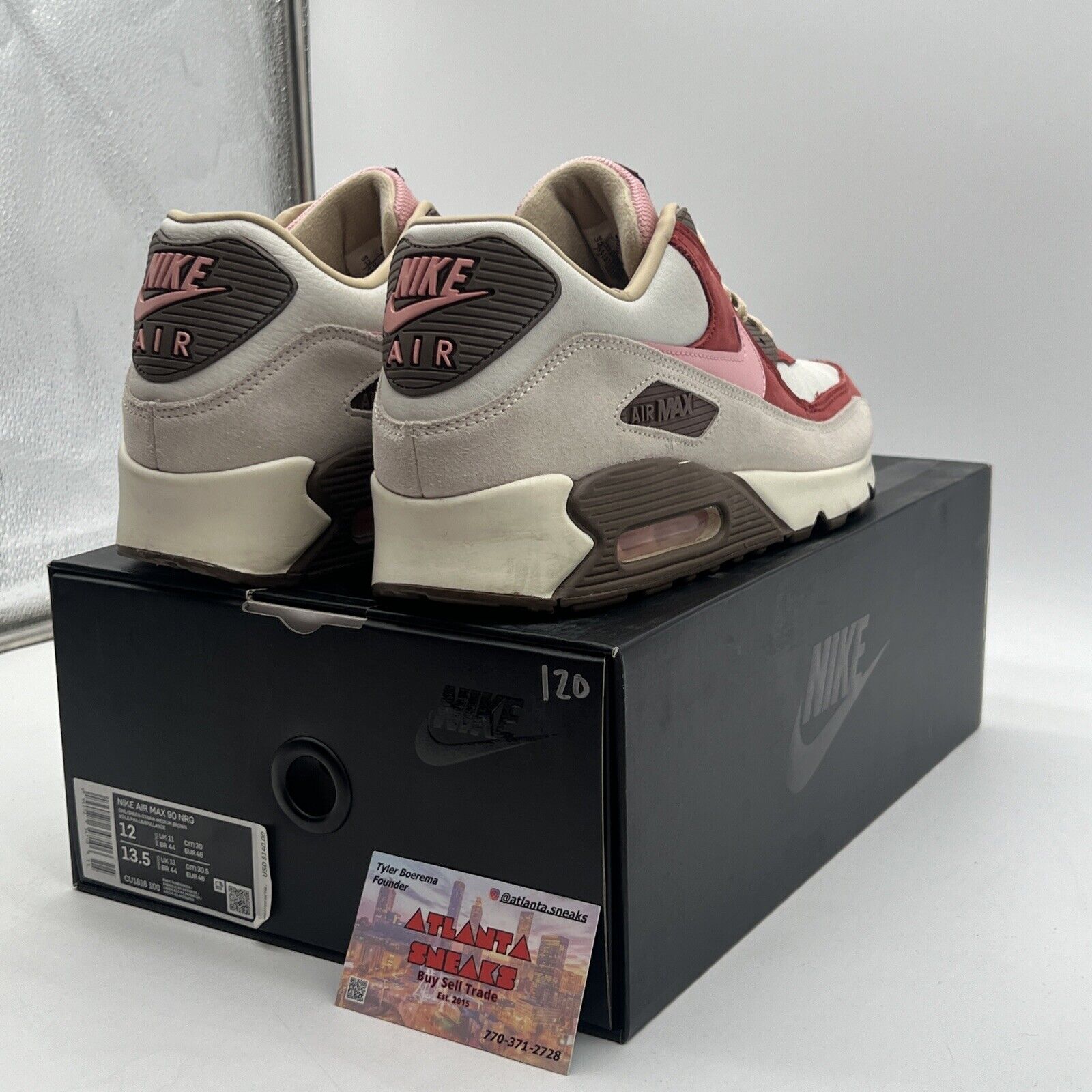 Size 12 - Nike DQM x Air Max 90 2021 Bacon Brown Pink Suede (CU1816-100)