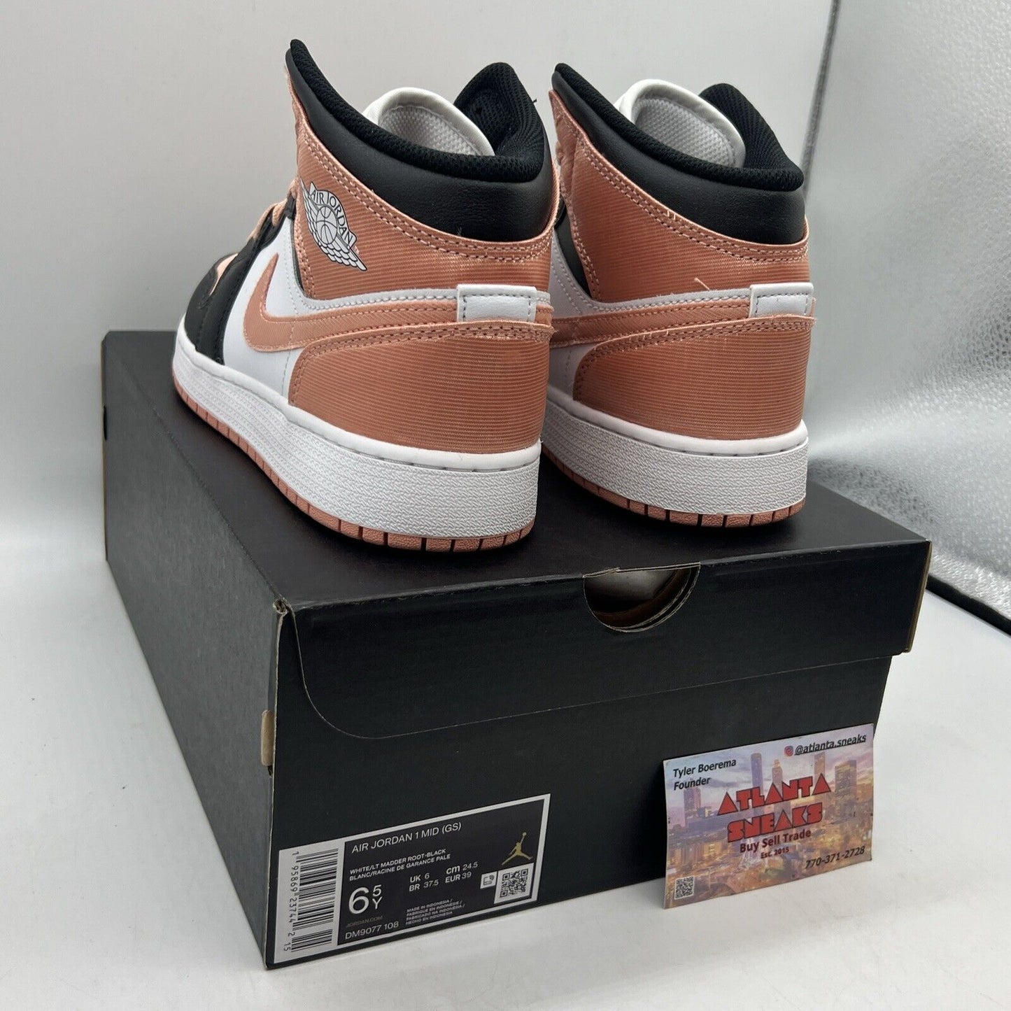 Nike Air Jordan 1 Mid Light Madder Root GS DM9077-108 Brand New Og All Size 6.5Y