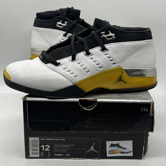 Size 12 - Air Jordan 17 OG 2002 Low All Star - Lightning White Yellow 303891-101