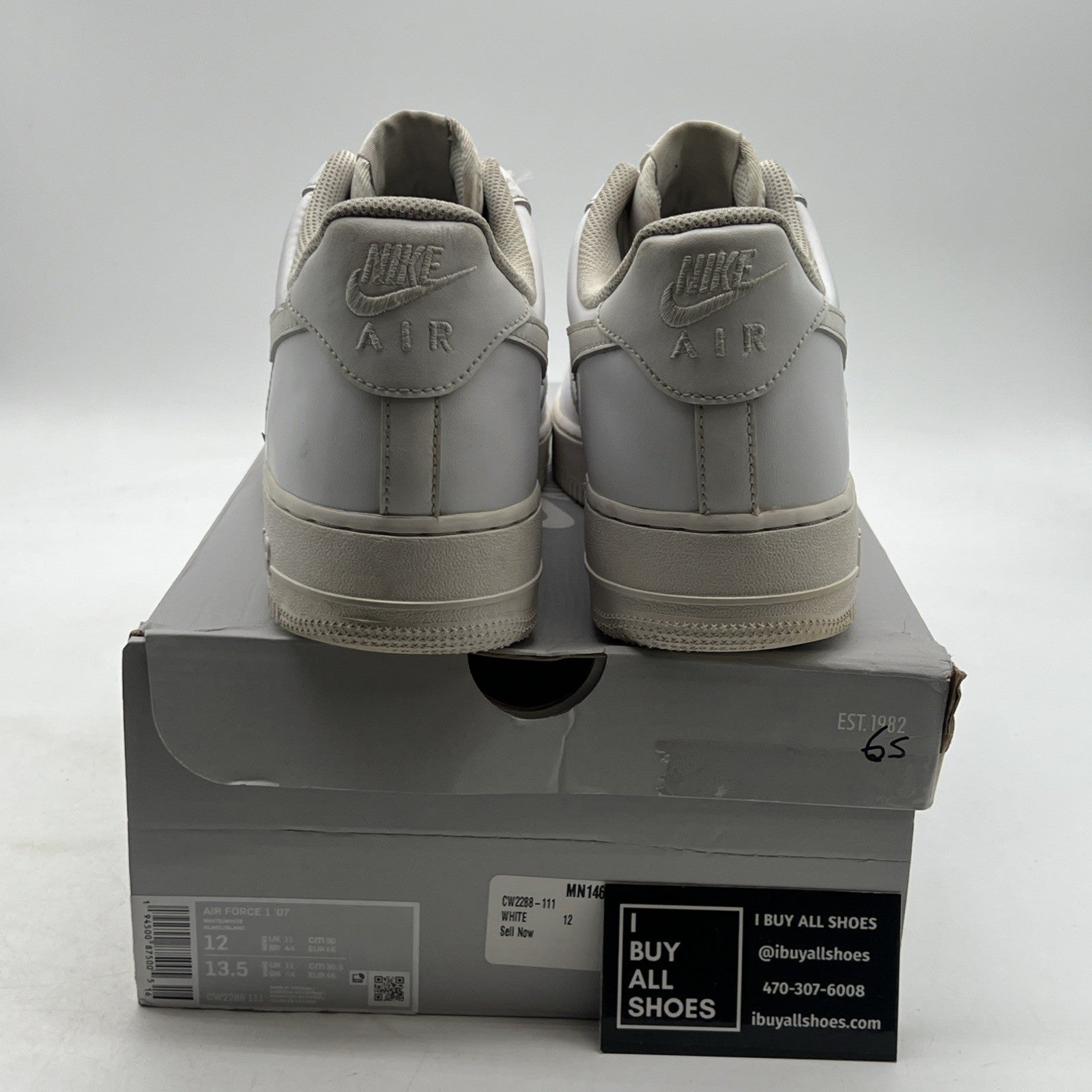 Size 12 - Nike Air Force 1 '07 Low Triple White (CW2288-111)