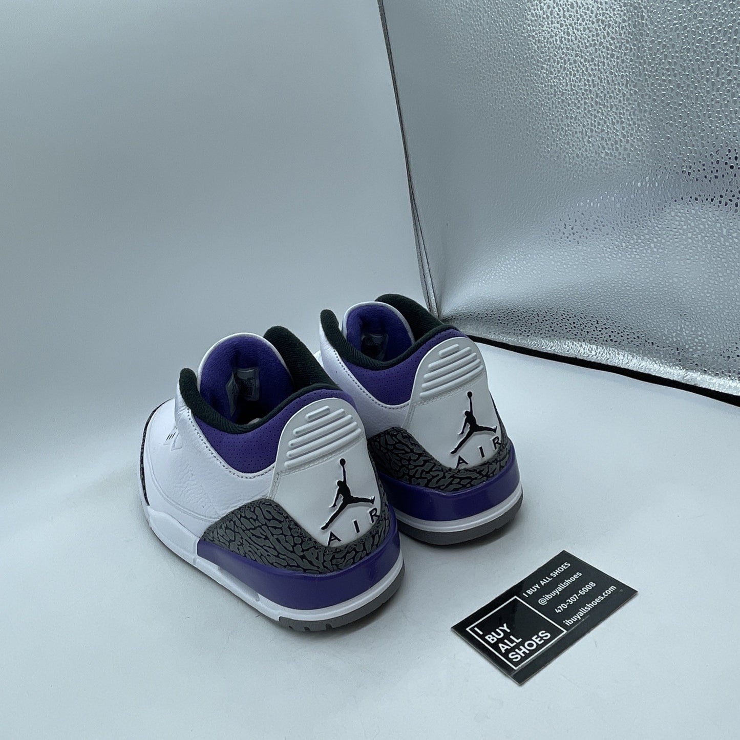 Size 11 - Jordan 3 Retro Mid Dark Iris Black Grey Leather Suede (CT8532-105)