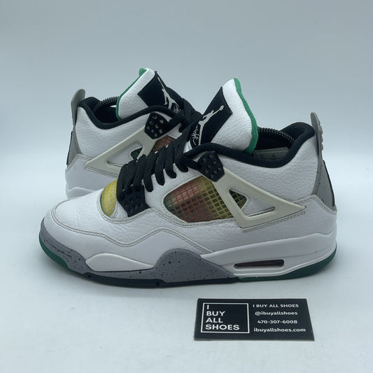 Size 9W - Air Jordan 4 Retro Rasta White Grey Leather (AQ9129-100)