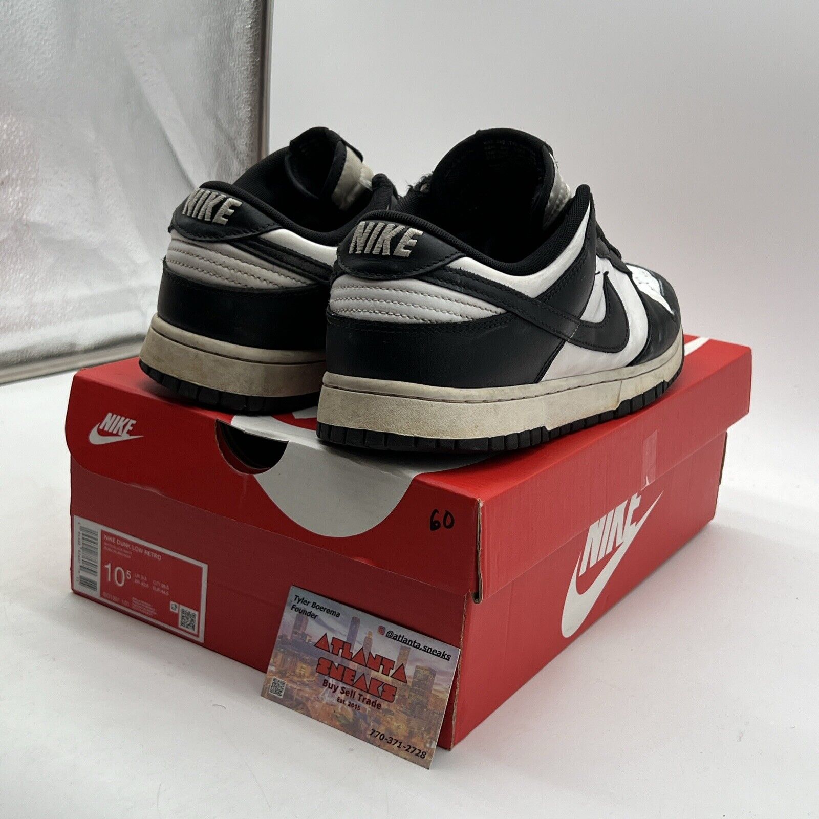 Size 10.5 - Nike Dunk Low Black White (DD1391-100)