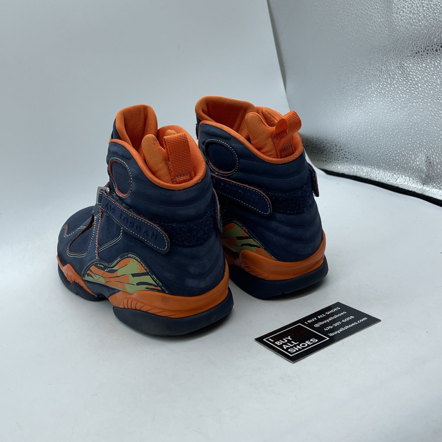 Size 9 - Air Jordan 8 Retro LS Pea Pods Blue Orange Suede (316324-481)