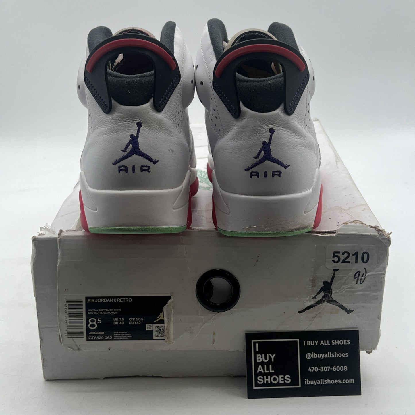 Size 8.5 - Air Jordan 6 Retro Hare (CT8529-062)