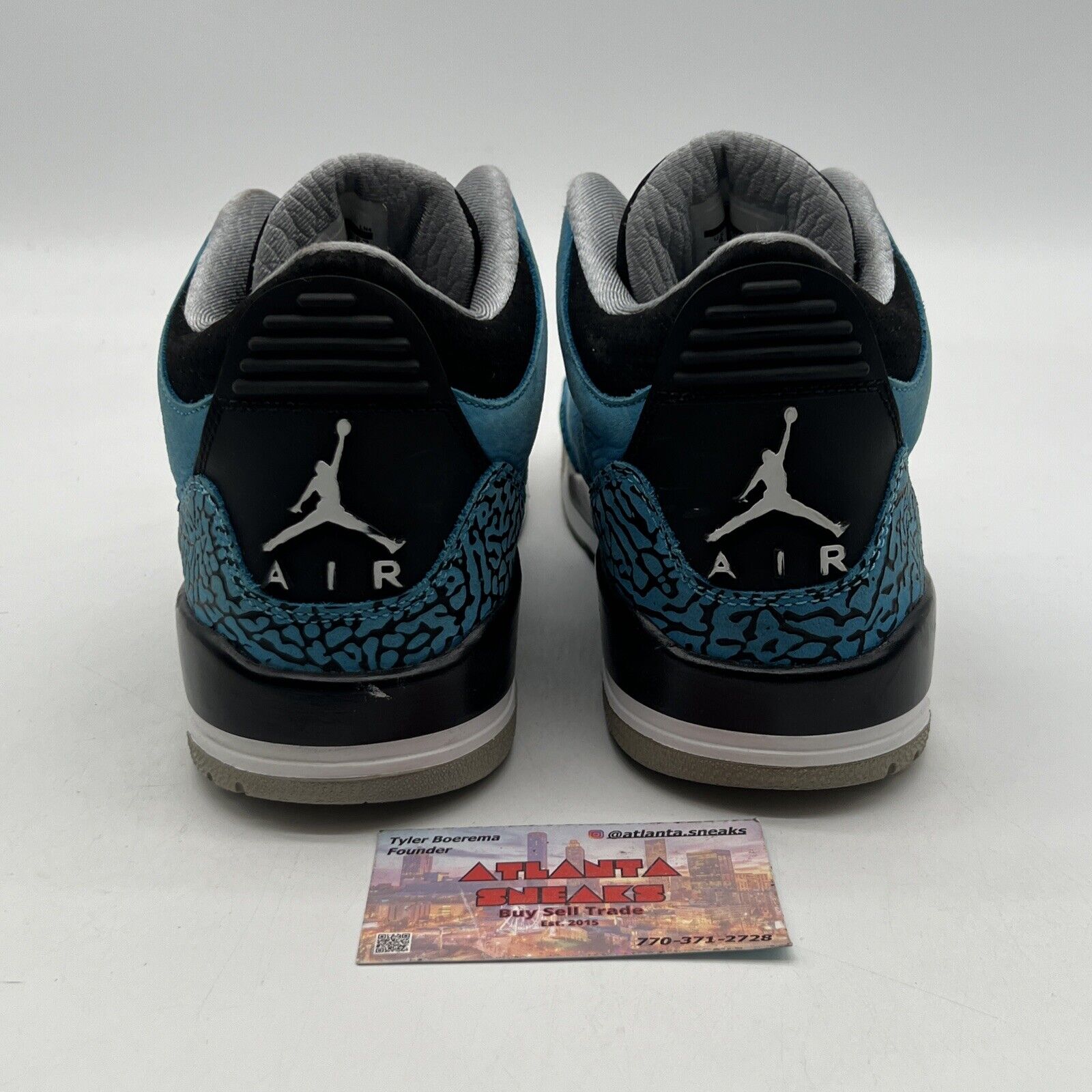 Size 8 - Air Jordan 3 Retro Powder Blue Black Suede White (136064-406)