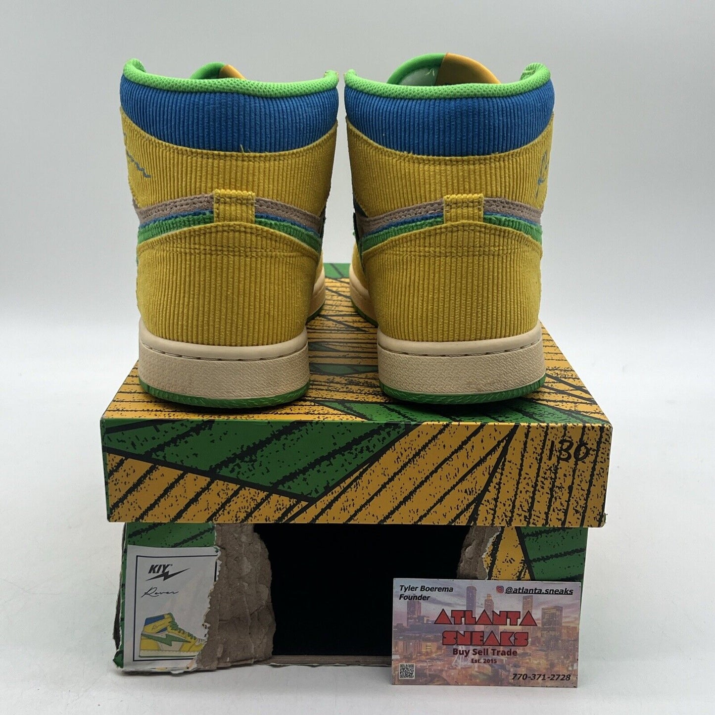 Kool Kiy/Reves Paris - KIY 85 HI - “Homer” Canary Yellow Blue Green Tan