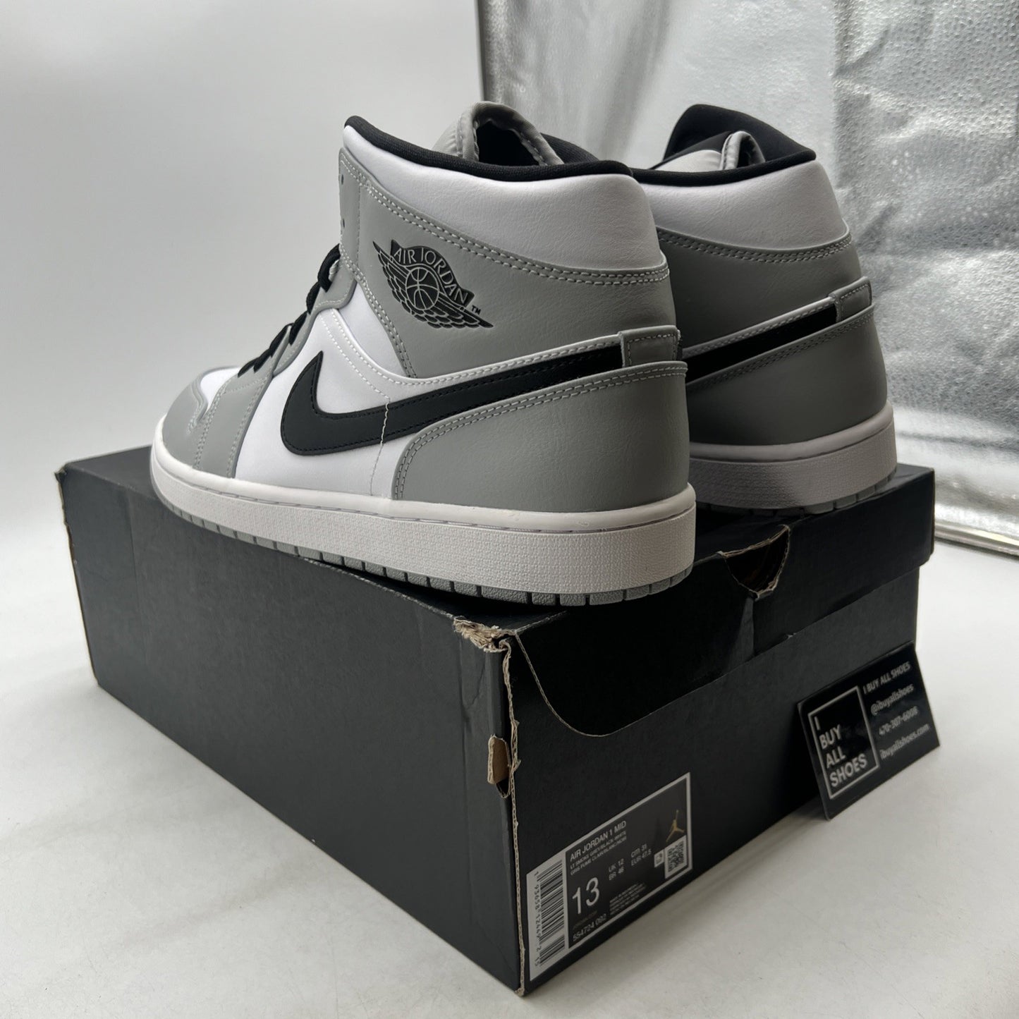 Size 13 - Air Jordan 1 Mid Gray 2020 (554724-092)