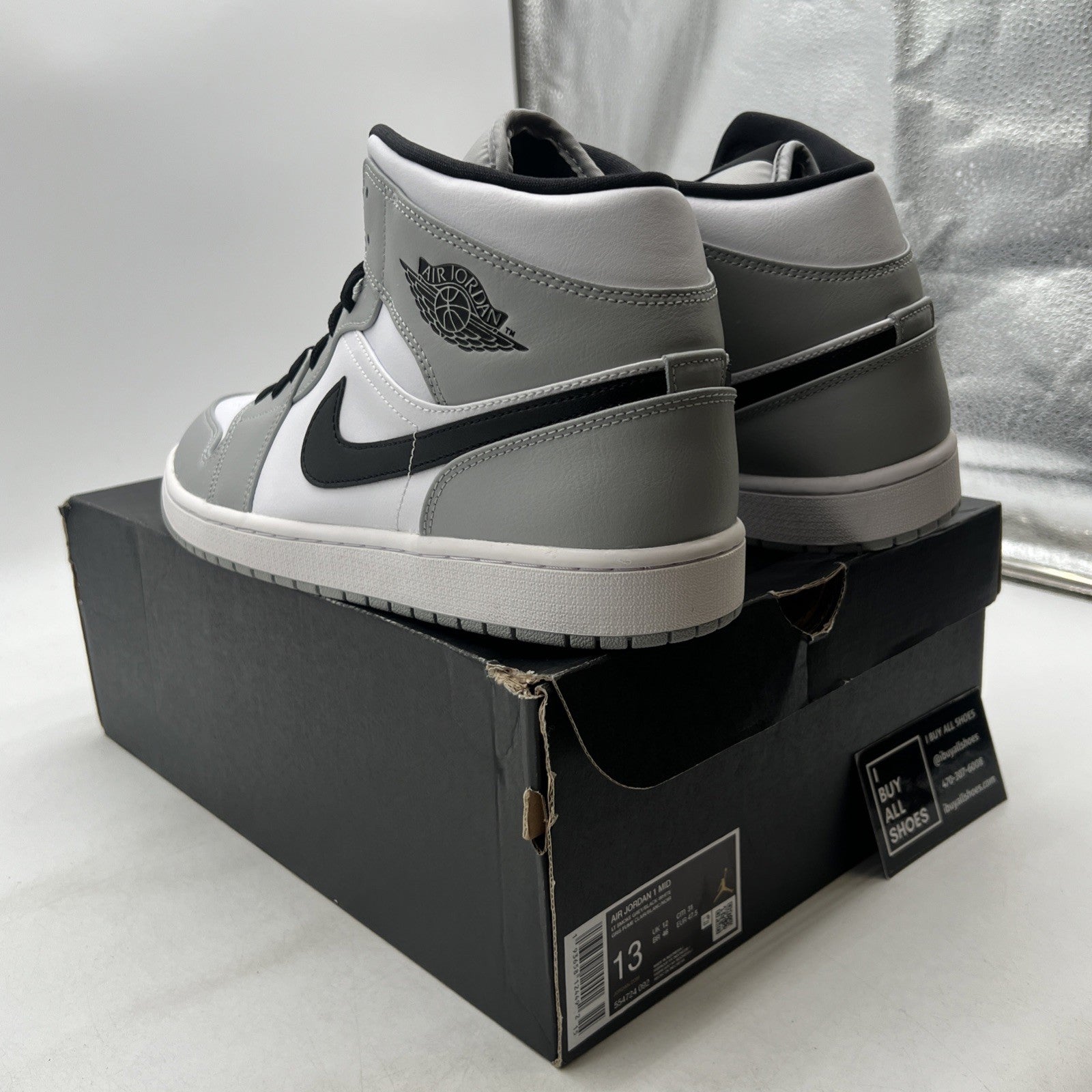 Size 13 - Air Jordan 1 Mid Gray 2020 (554724-092)