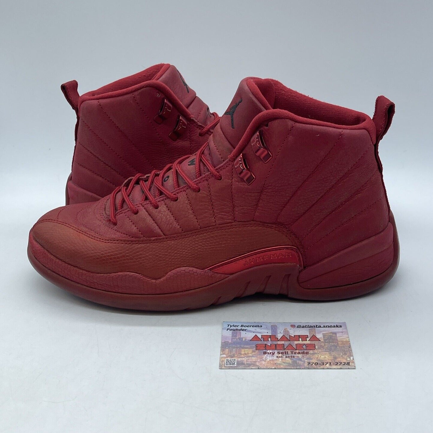 Size 9.5 - Air Jordan 12 Retro GYM RED Black Suede Leather (130690-601)