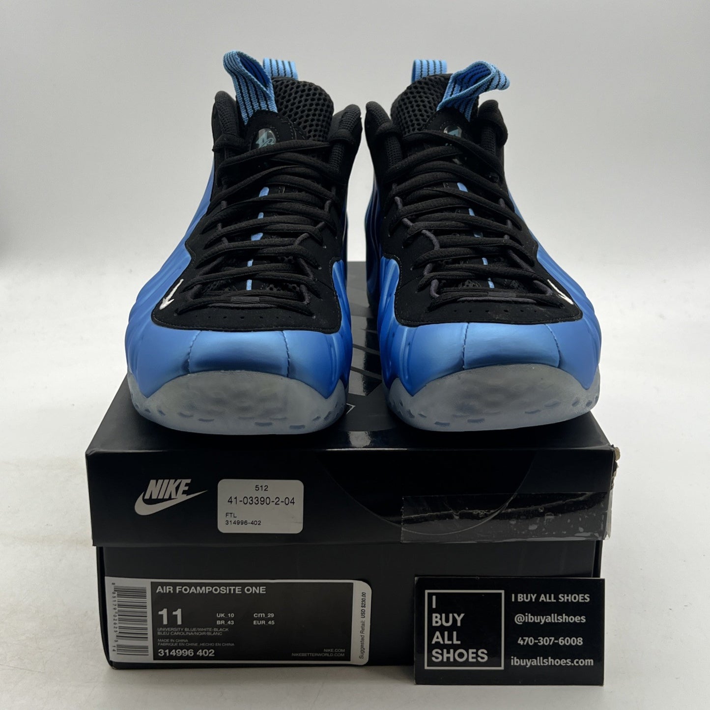 Size 11 - Nike Air Foamposite One University Blue (314996-402)