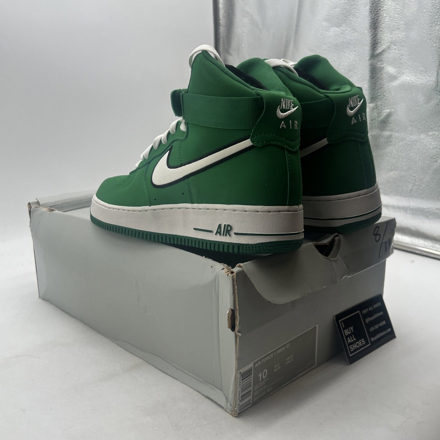 Size 10 - Nike Air Force 1 '07 High Pine Green (315121-301)