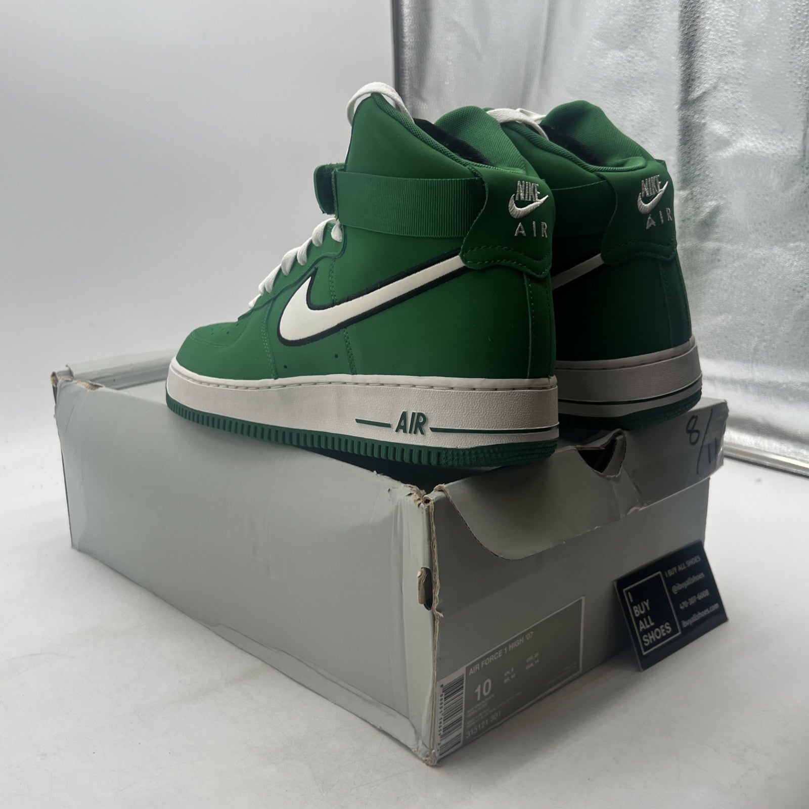 Size 10 - Nike Air Force 1 '07 High Pine Green (315121-301)