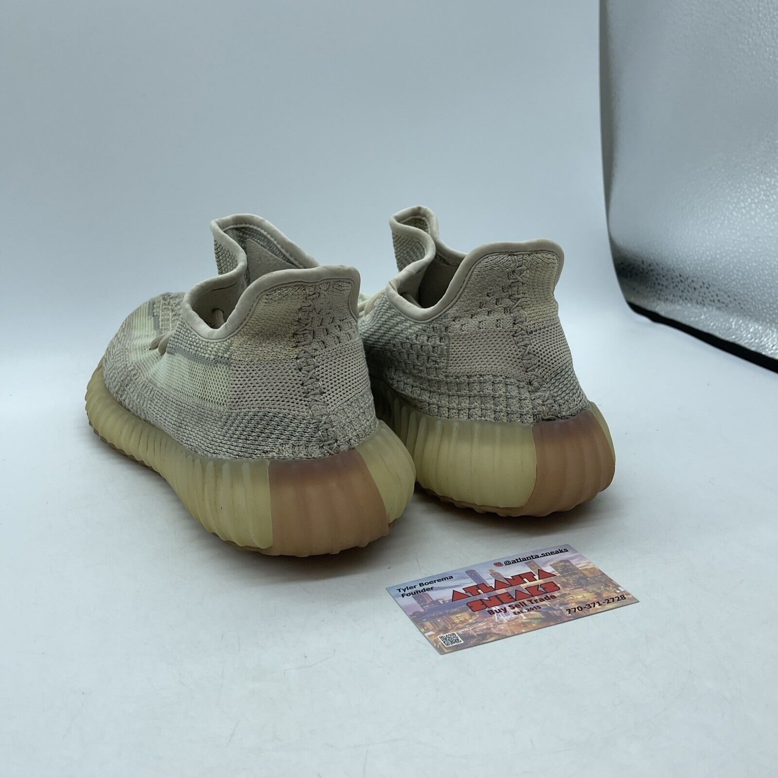 Size 9.5 - Yeezy Boost 350 V2 Citrin Non-Reflective Green Grey (FW3042)