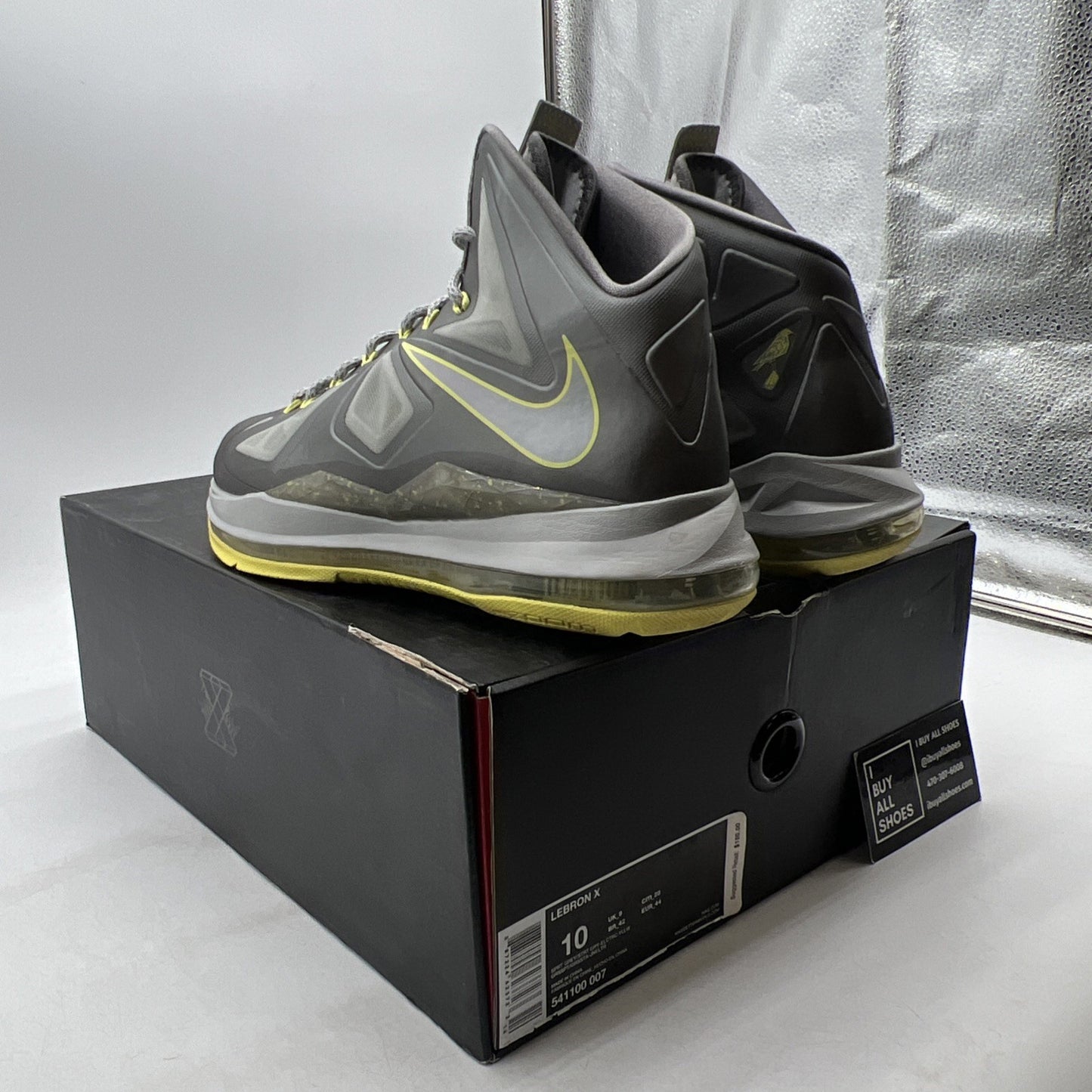 Size 10 - Nike LeBron 10 Yellow Diamond (541100-007)