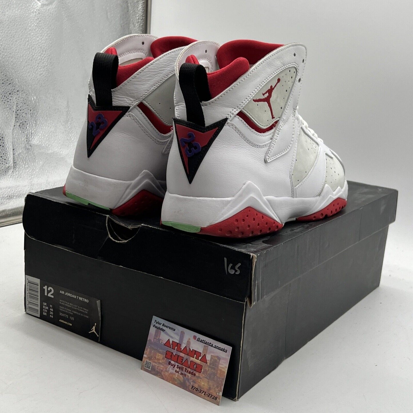 Size 12 - Air Jordan 7 Retro 2015 Hare Red Yellow Green Leather (304775-125)