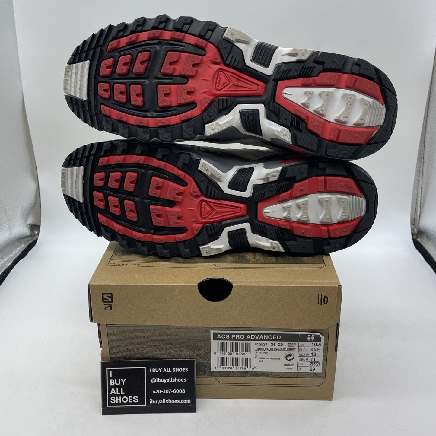 Size 11 - Salomon ACS Pro Advanced Goji Berry Grey (415537-34)
