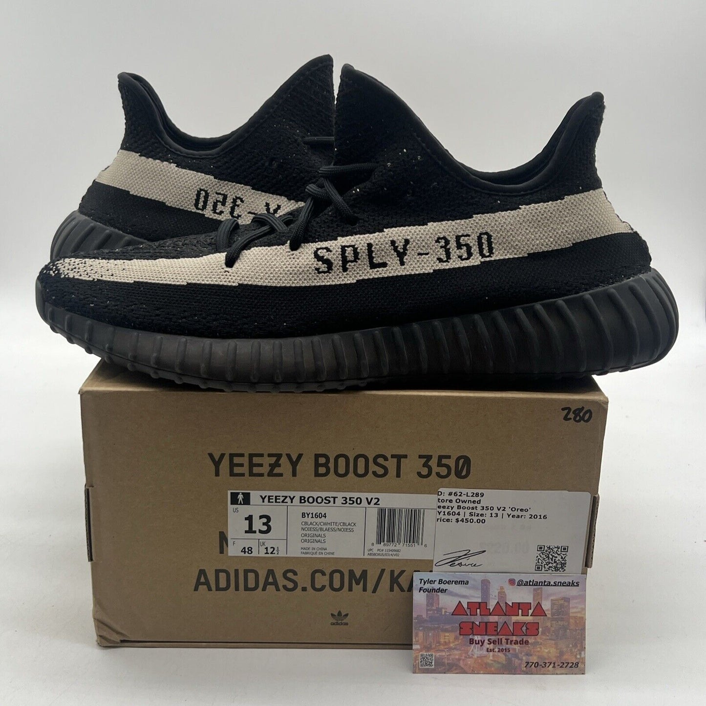 Size 13 - adidas Yeezy Boost 350 V2 Low Oreo Black (BY1604)