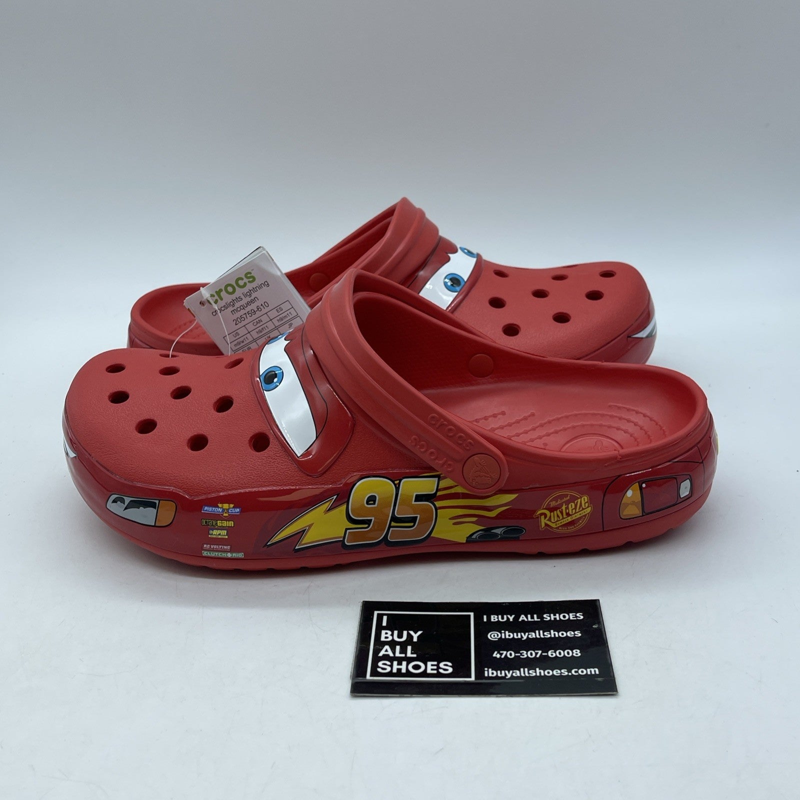 Size 9 - Crocs Classic Clog Lightning McQueen 2021 Rubber Red (205759-610)