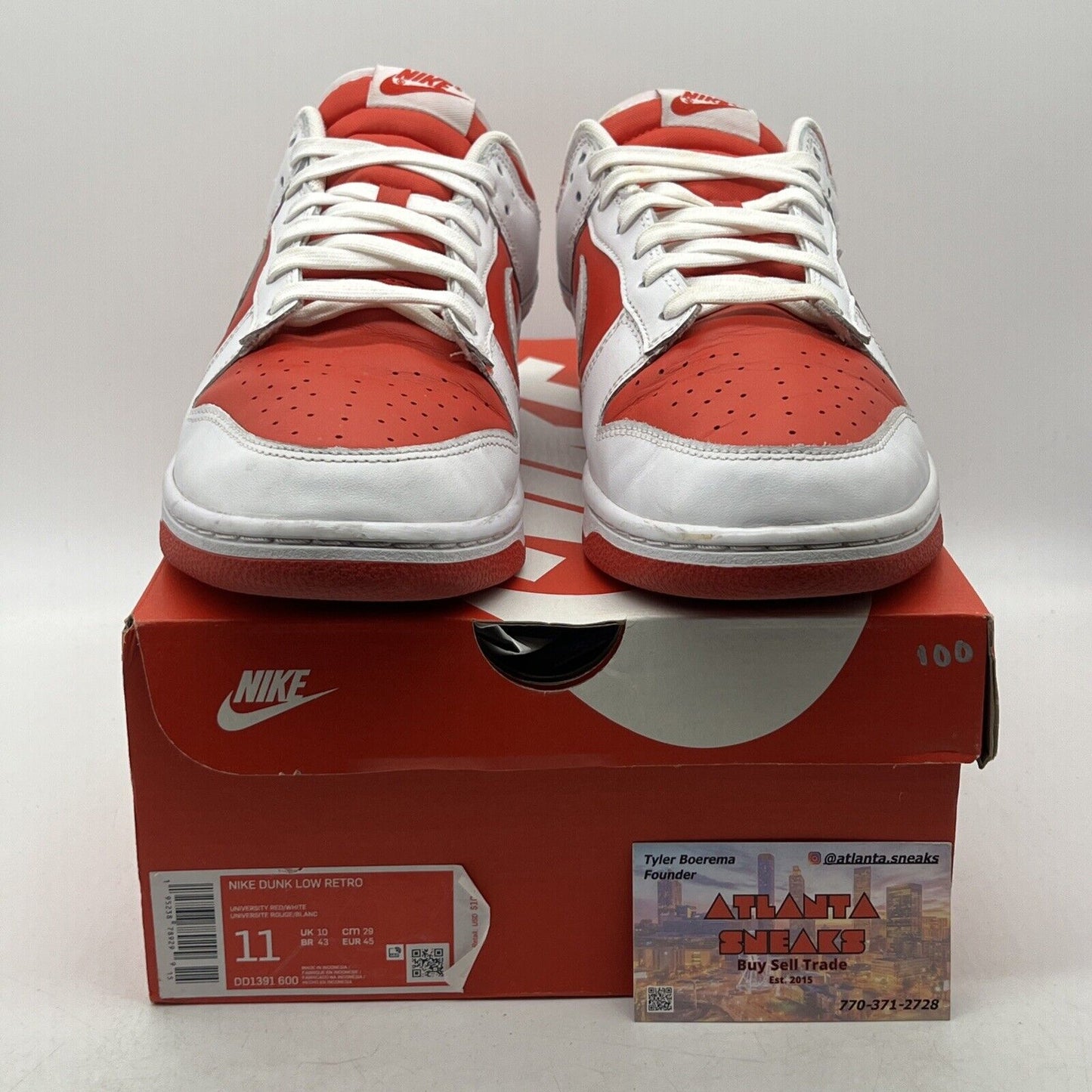 Size 11 - Nike Dunk Low Championship Red Leather (DD1391-600)