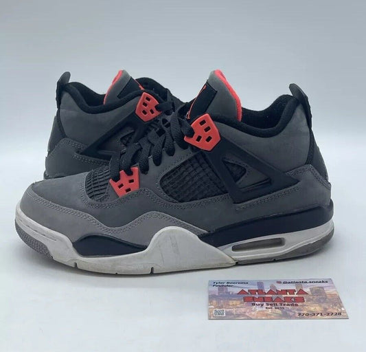 Size 6Y - Jordan 4 Retro Mid Infrared White Gray Black Pink (408452-061)