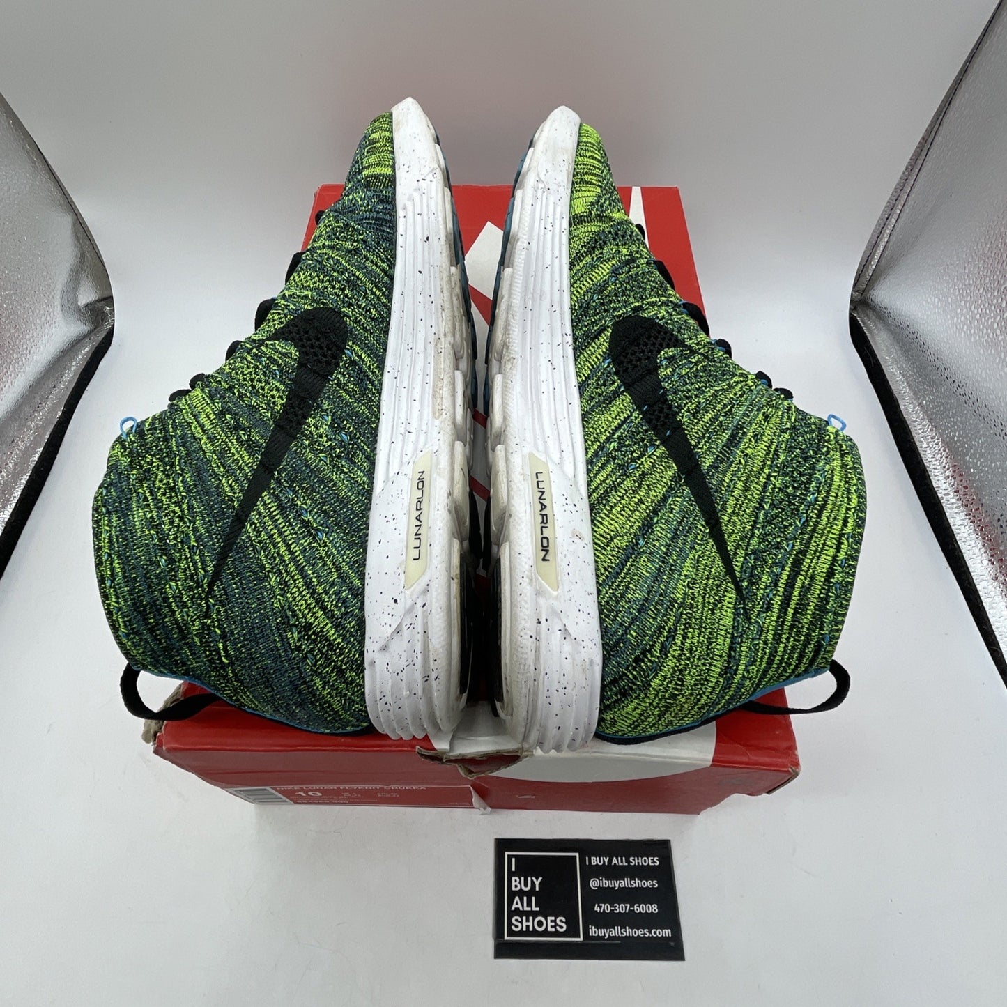 Size 10 - Nike Lunar Flyknit Chukka Green (554969-300)