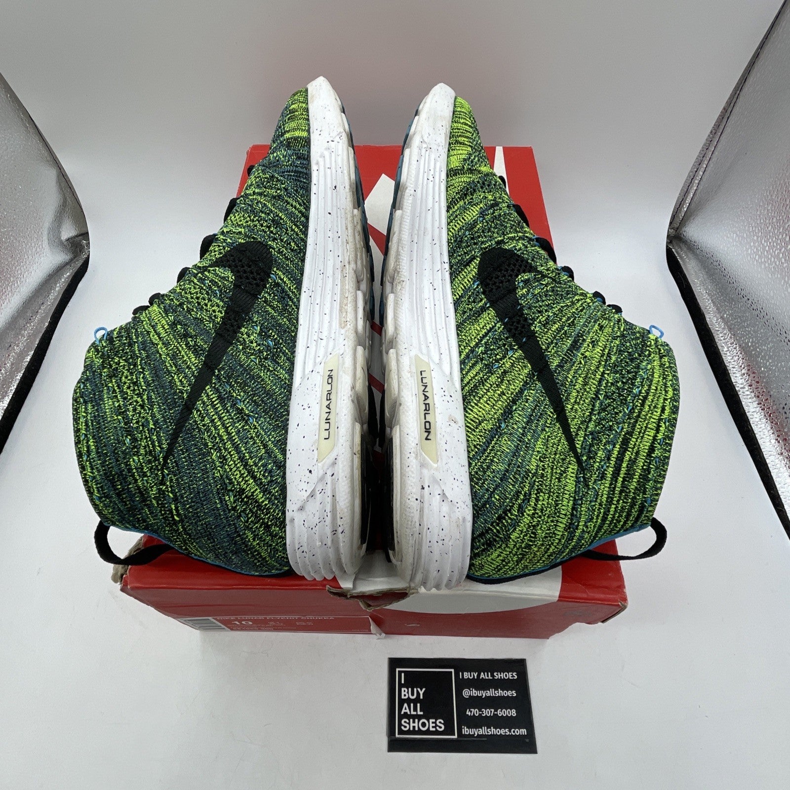 Size 10 - Nike Lunar Flyknit Chukka Green (554969-300)