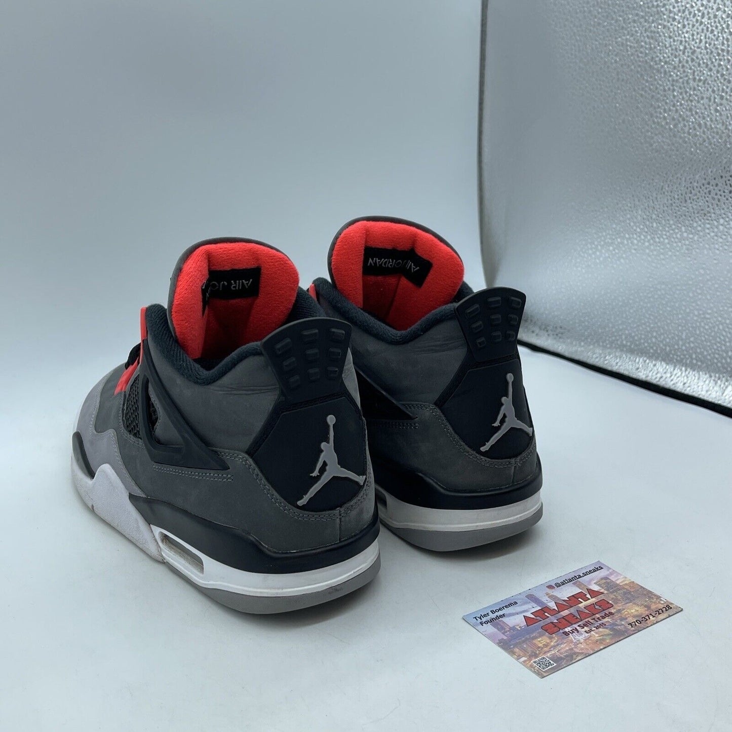 Size 8 - Jordan 4 Retro Mid Infrared Black Pink Grey Leather (DH6927-061)