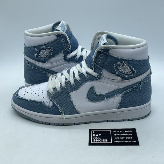 Size 12 - Jordan 1 High OG Denim 2022 Blue White Suede Leather (DM9036-104)