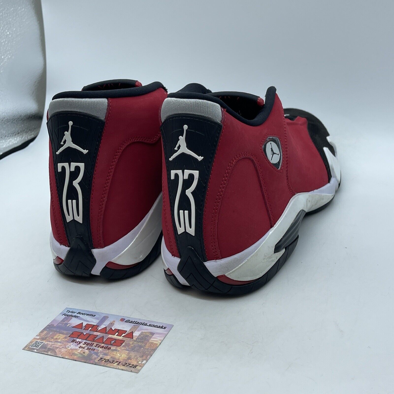 Size 10 - Air Jordan 14 Retro Gym Red Black Suede White (487471-006)