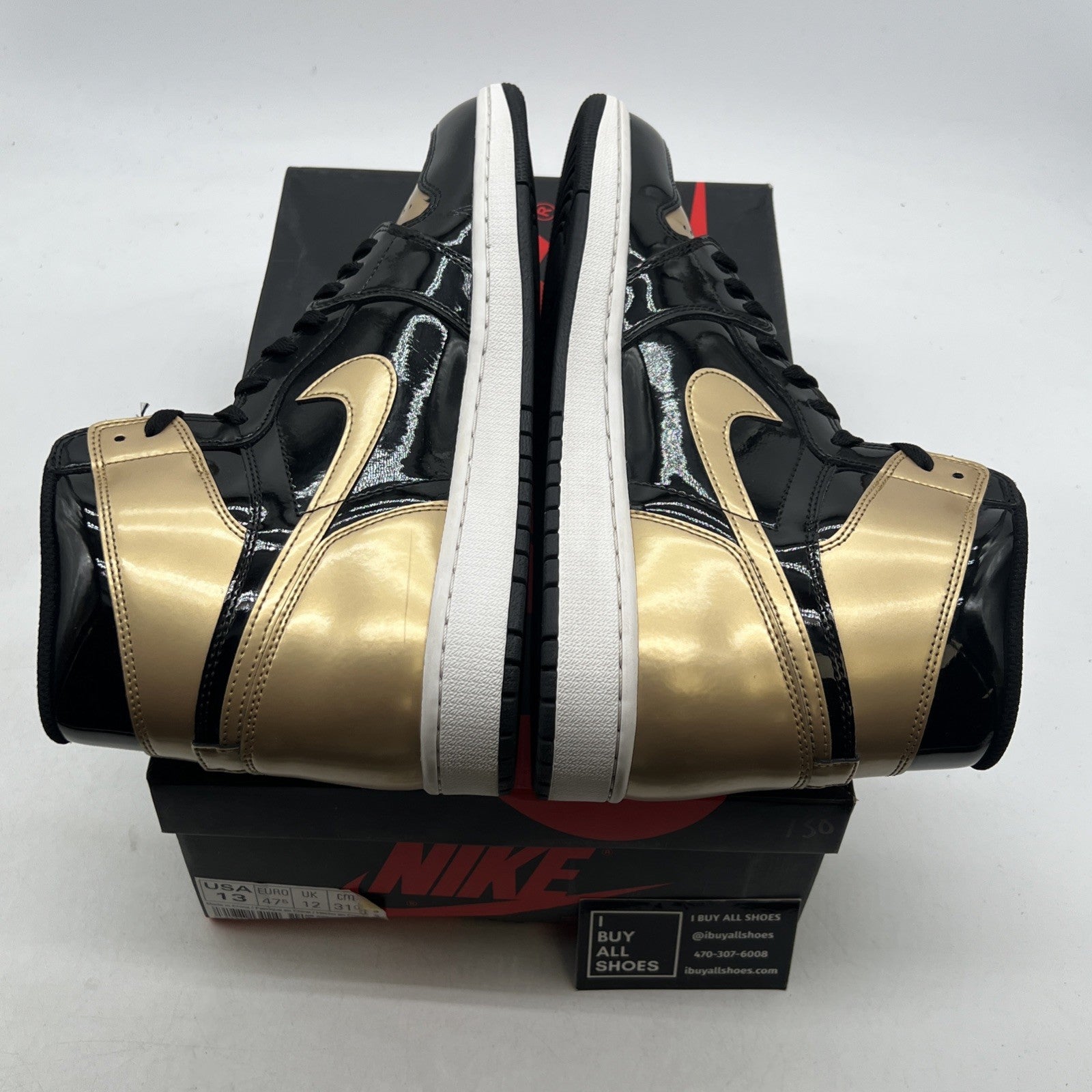 Size 13 - Air Jordan 1 Retro OG NRG High Gold Toe (861428-007)