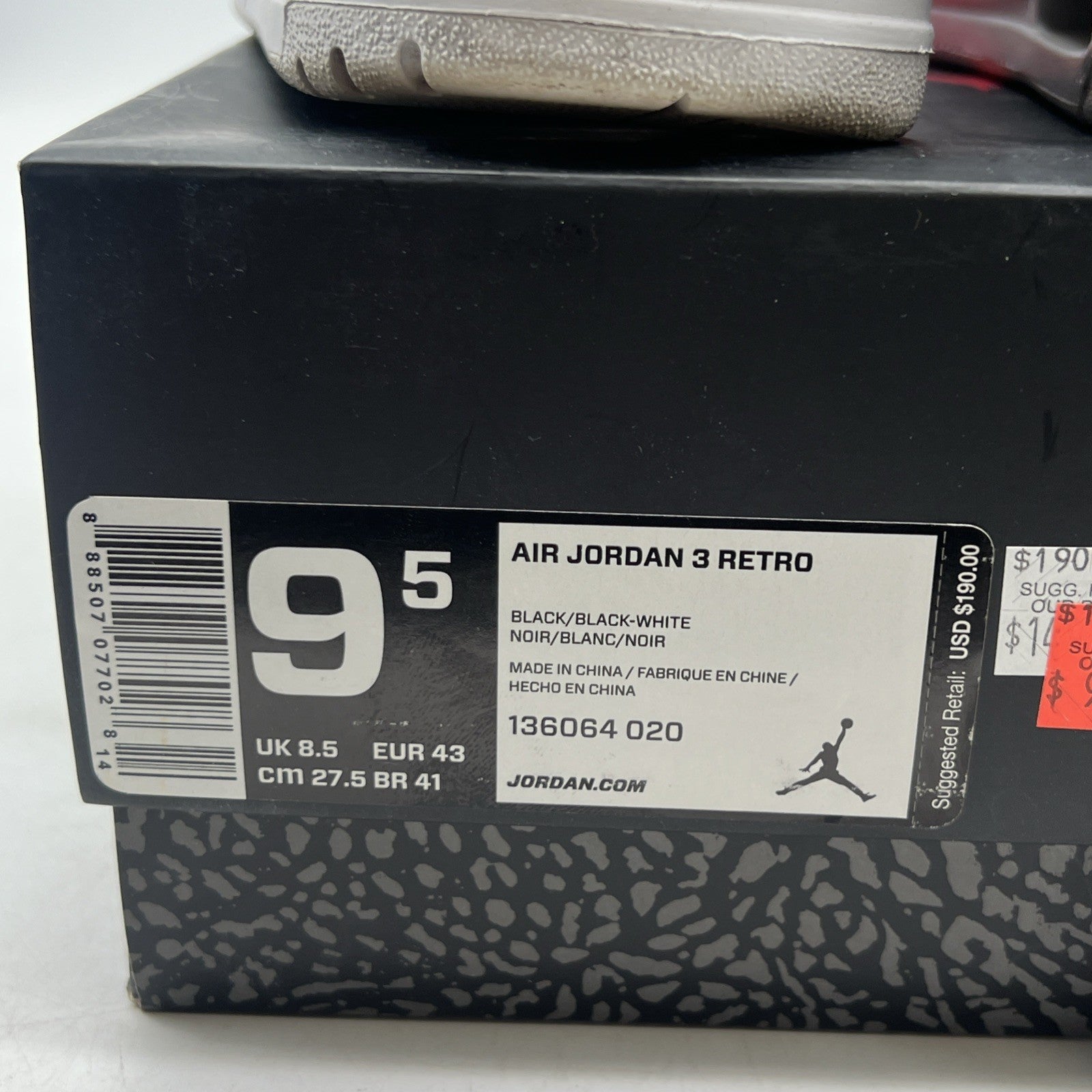 Size 9.5 - Air Jordan 3 Retro Cyber Monday (136064-020)
