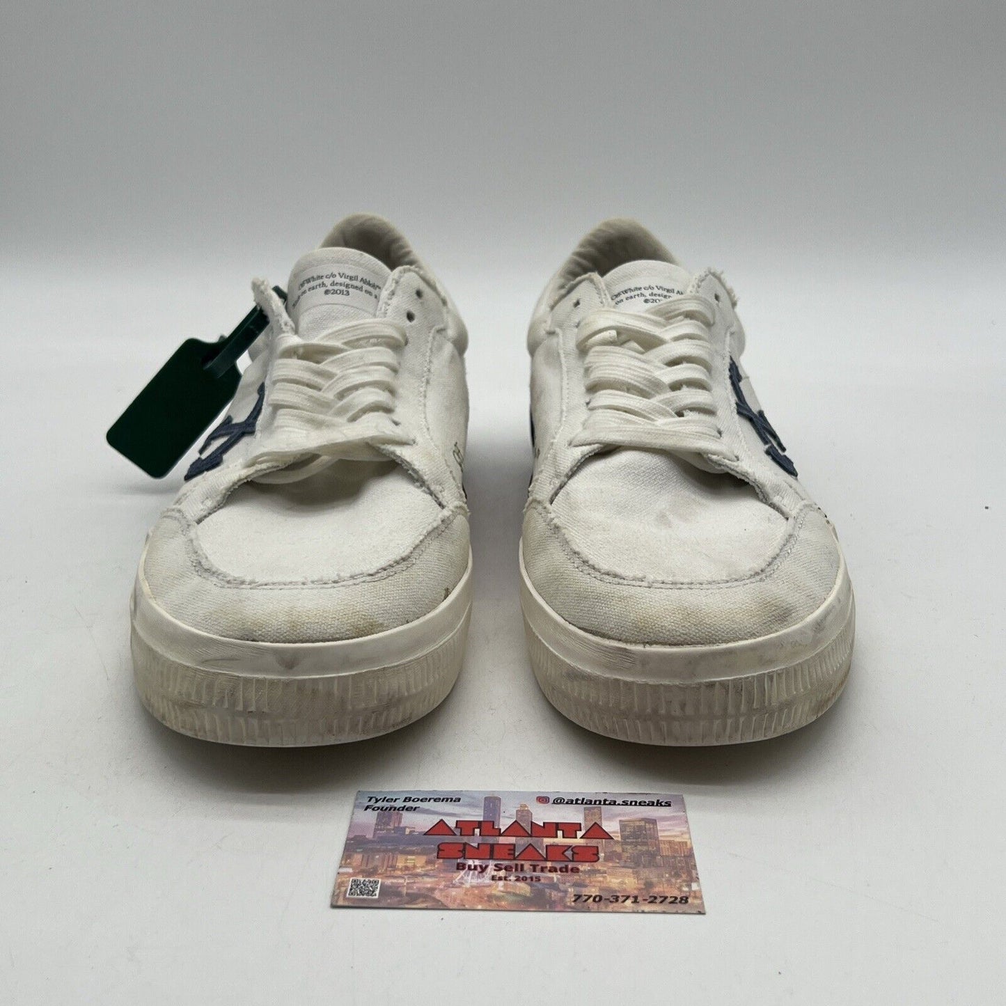 Size 11 - Off-White Vulc White Navy White Black Grey (OMlA085C99FAB001-0146)