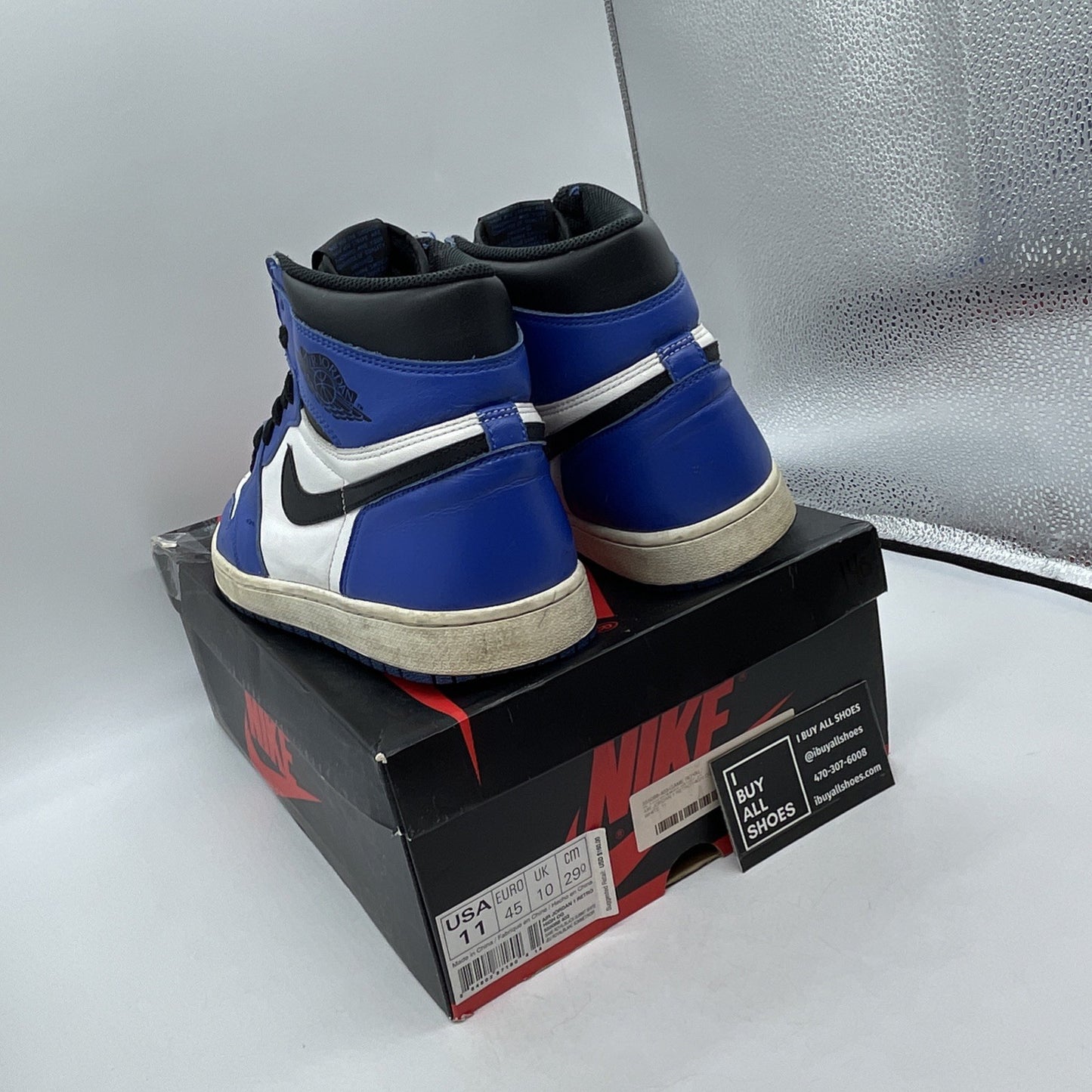 Size 11 - Jordan 1 Retro High OG Game Royal Blue White Leather (555088-403)