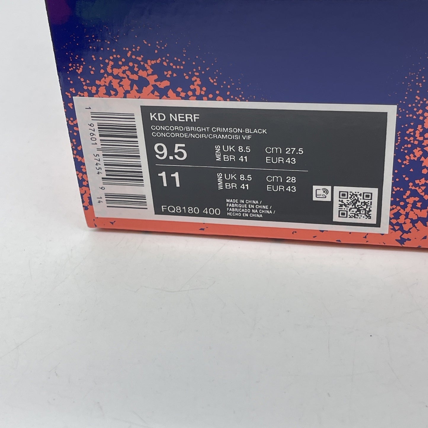 Size 9.5 - Nike Zoom KD 4 2024 Nerf Blue Black Leather (FQ8180-400)