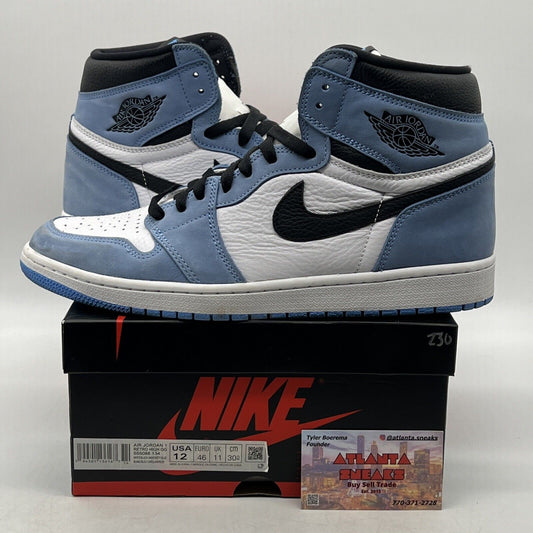 Size 12 - Jordan 1 Retro OG High University Blue Black White (555088-134)