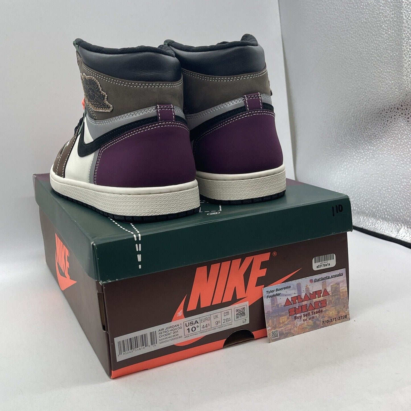 Size 10.5 - Jordan 1 High OG Crafted Brown Purple Suede Leather (DH3097-001)