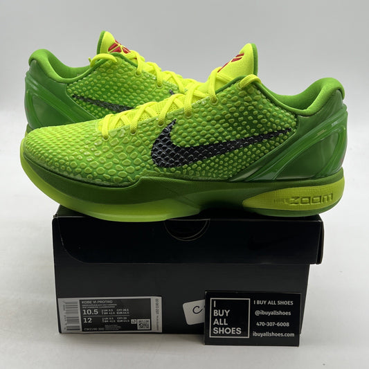 Size 10.5 - Nike Zoom Kobe 6 Protro Low Grinch (CW2190-300)