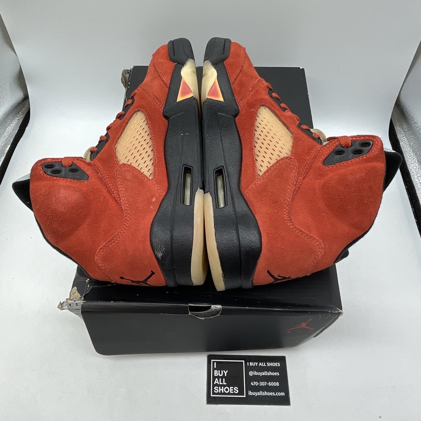 Size 9W - Air Jordan 5 Retro Dunk on Mars Orange Black Suede (DD9336-800)