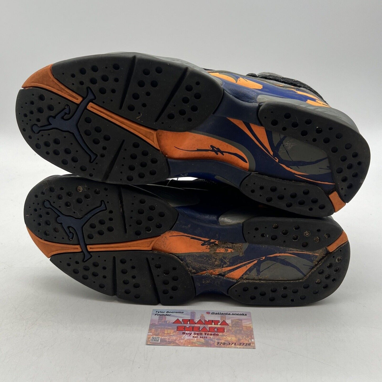 Size 10 - Air Jordan 8 Retro Phoenix Suns Black Grey Suede (305381-043)