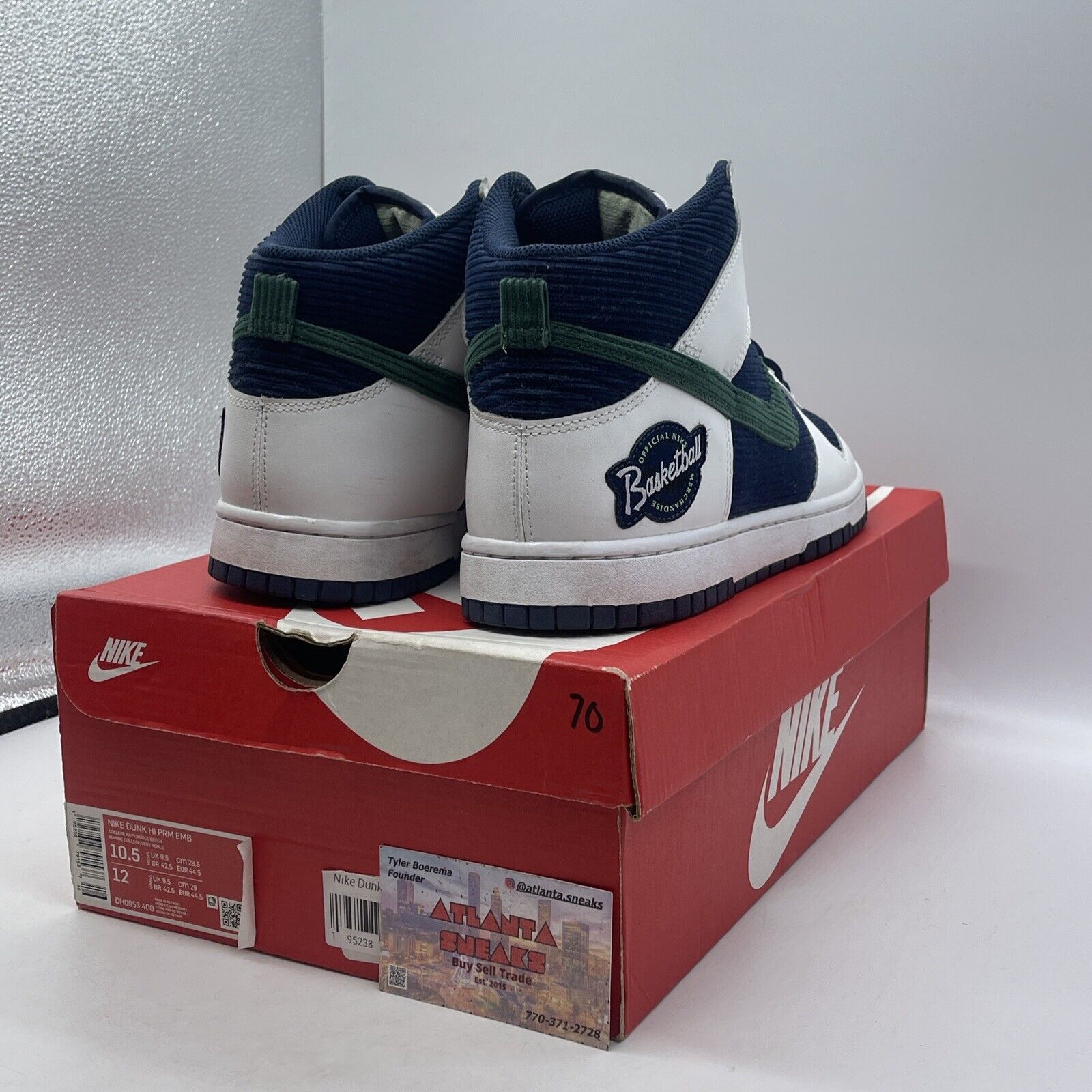 Size 10.5 - Nike Dunk High Sports Specialties Blue Green Suede (DH0953-400)